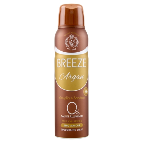 Breeze Argan Vaniglia e Sandalo Deodorante Spray 150 mL
